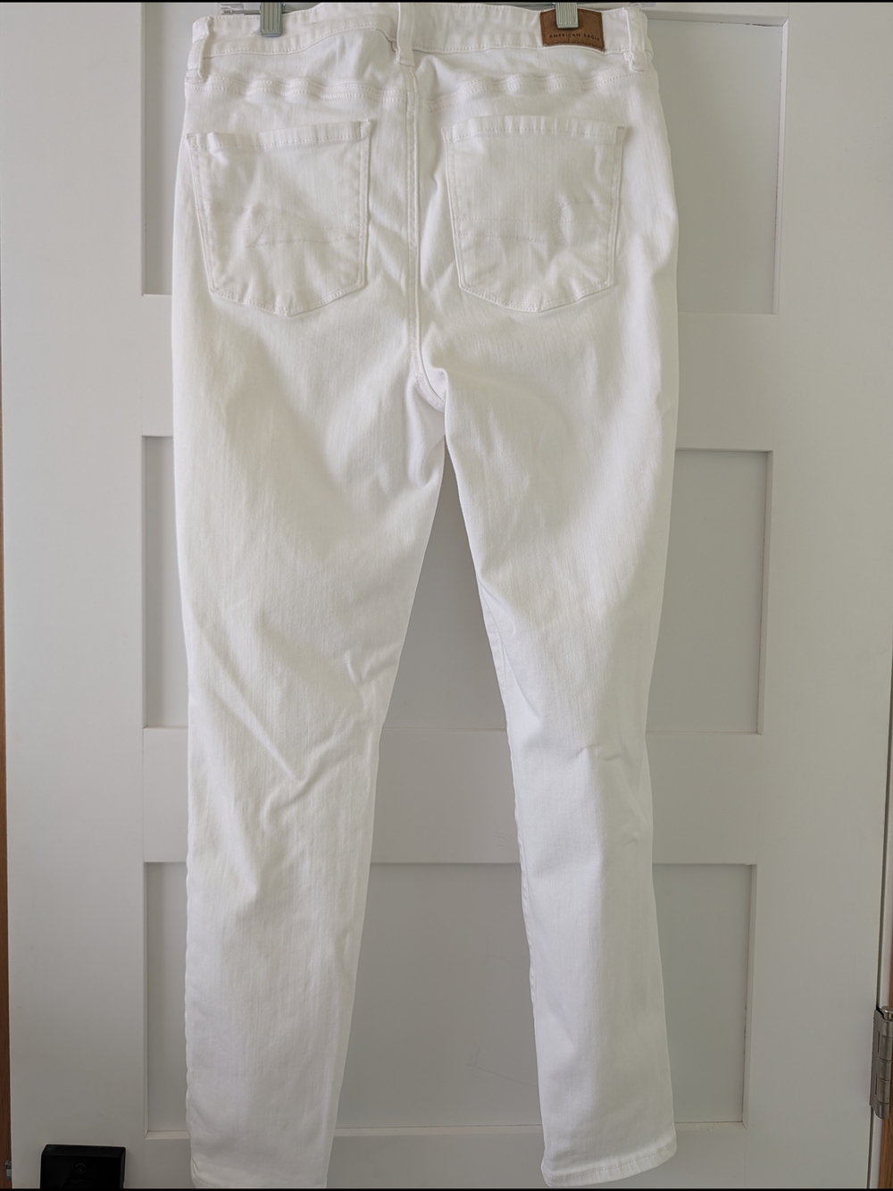American Eagle Next Level Stretch Super High Rise Jegging White Jeans 10 Short